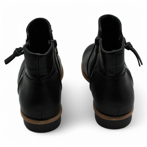 STYLE & COMPANY Womens Black Cushioned Zipper Accent Oaklynn Almond Toe Block He - Picture 8 of 8